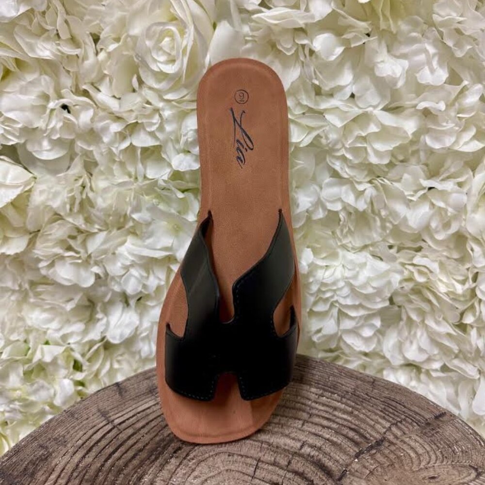 Black and Tan Sandal
